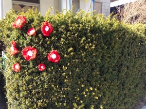 knit, yarn, crochet, flowers, wrap around, nave gallery annex